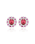 Ruby Zirconia Stud Earrings