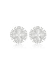 Floral Zirconia Statement Studs