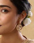 Antique Kundan Gold Dangler Earrings