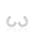White Zirconia Half Hoops