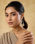 Jadau Gold Chaandbaali Earrings