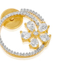 Zircon Floral Stud Earrings
