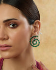 Zircon Spiral Statement Studs