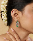 Ruhi Zircon Hoop Earrings