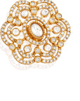 Kundan Floral Polki Gold Stud Earrings