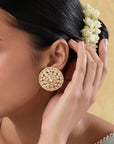 Anika Kundan Polki Stud Earrings
