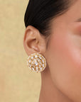 Reena Kundan Polki Stud Earrings