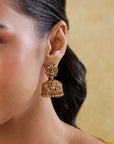 Peacock Temple Jhumka Earrings