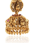 Peacock Temple Jhumka Earrings