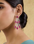 Zavi Zircon Chandelier Earrings