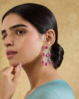 Zavi Zircon Chandelier Earrings