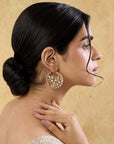Pattha Kundan Polki Hoops