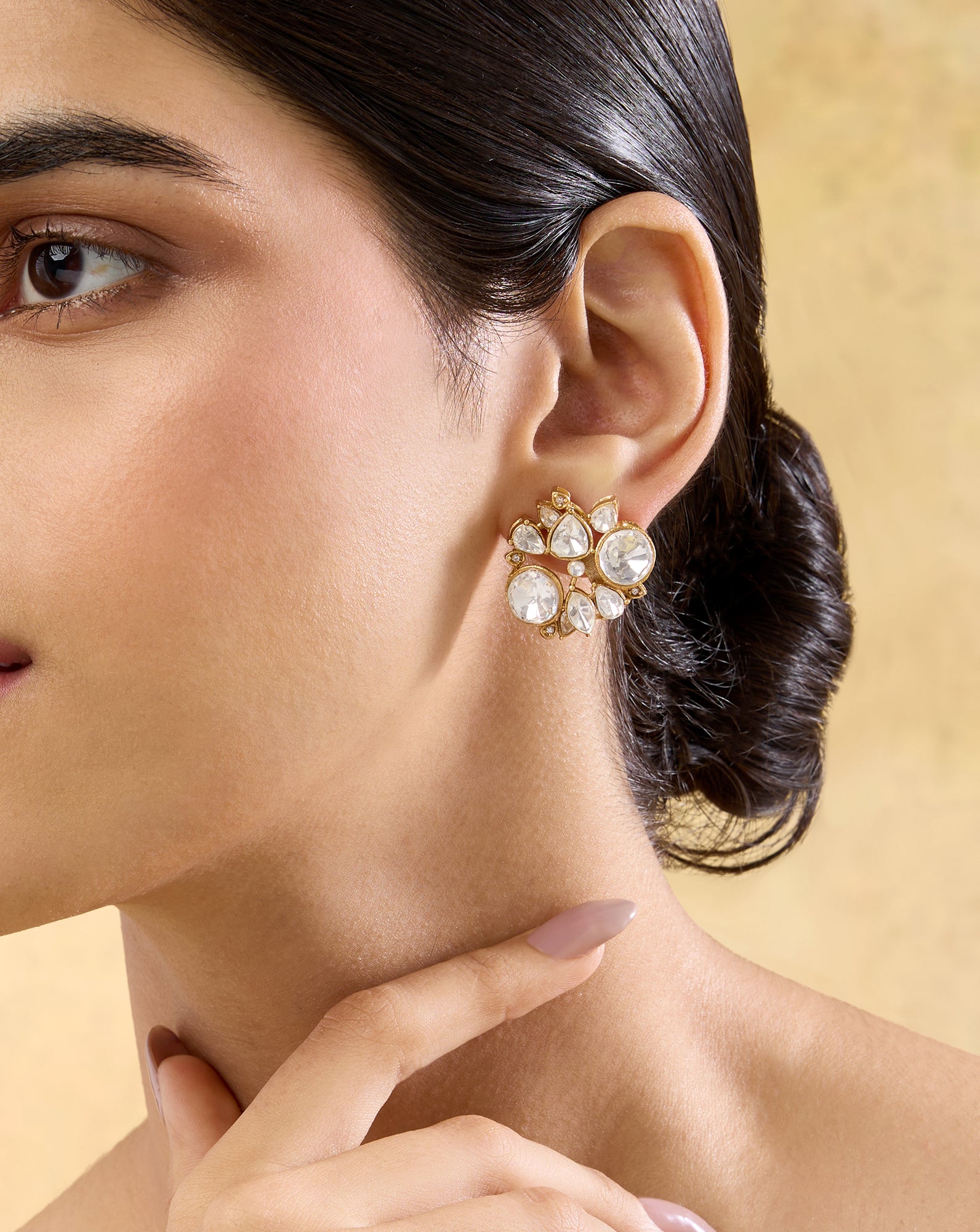 Shaamili Kundan Polki Studs