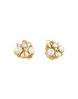 Kundan Polki Minimal Gold Stud Earrings