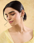 Kundan Polki Minimal Gold Stud Earrings