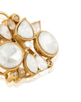 Kundan Polki Minimal Gold Stud Earrings