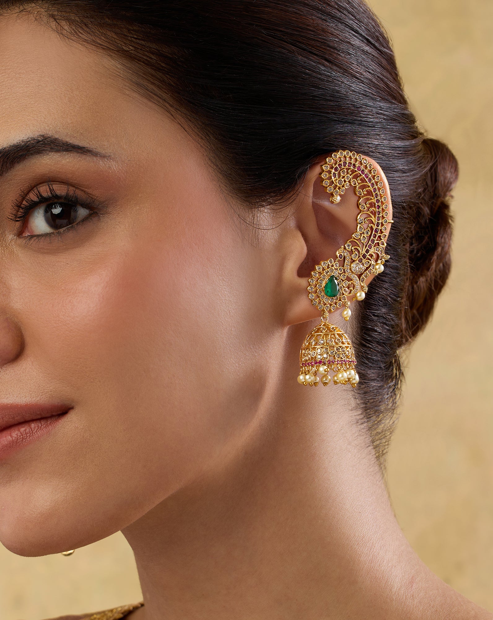 Mor Jhumka Ear Cuffs