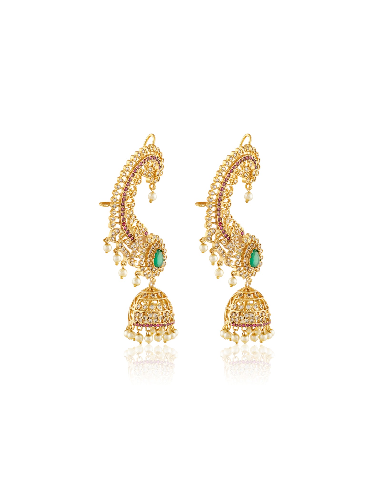 Mor Jhumka Ear Cuffs