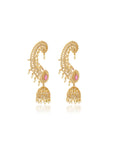 Mor Pink Jhumka Ear Cuffs