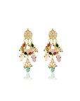 Kundan Gold Multicolour Festive Dangler Earrings