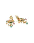 Kundan Gold Multicolour Festive Dangler Earrings