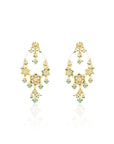 Mint Kundan Gold Chaandbali Earrings