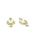 Mint Kundan Gold Chaandbali Earrings