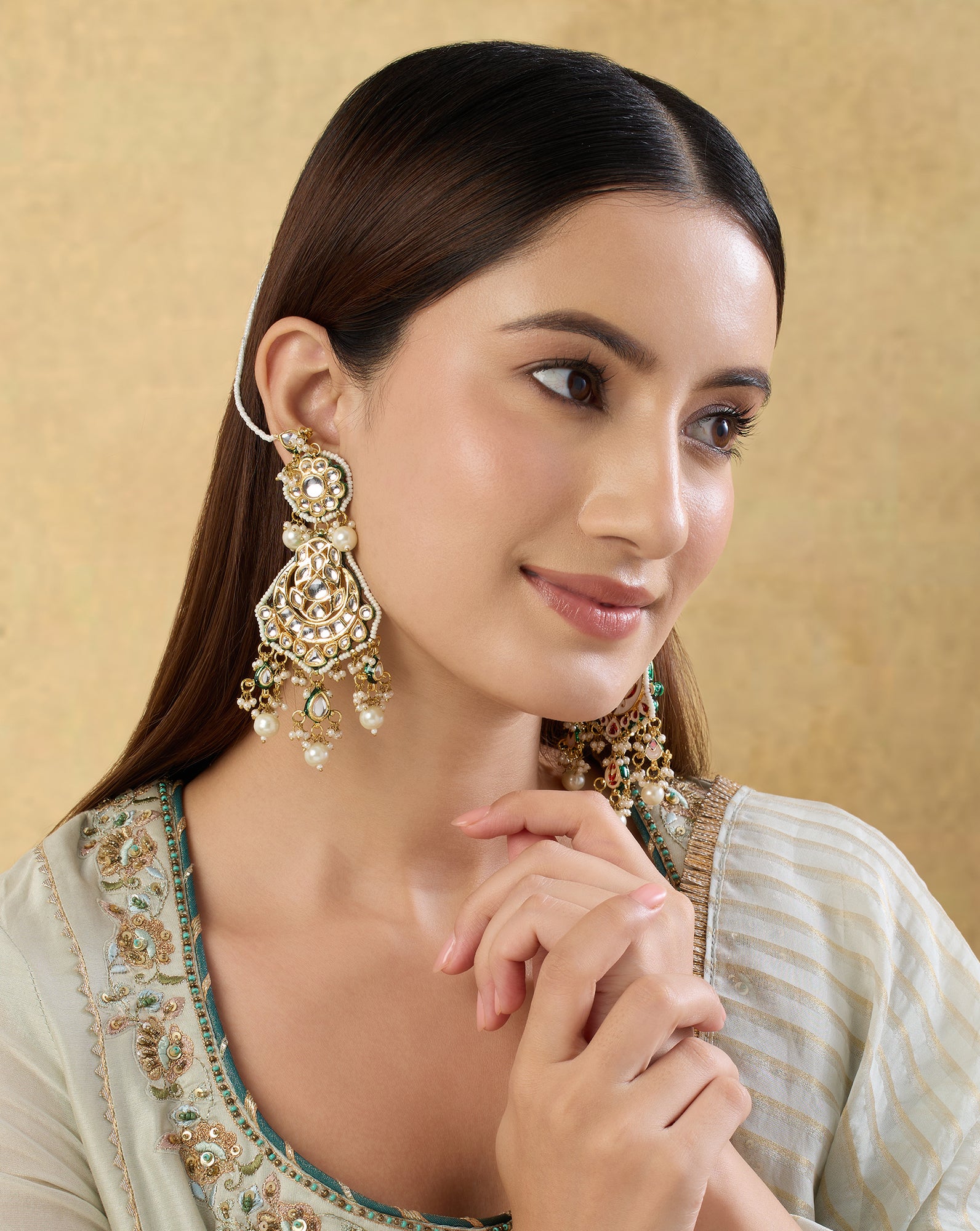 Pavee Kundan Danglers