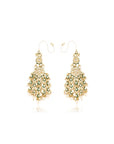 Kundan Gold Pearl Waterfall Earrings
