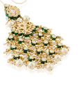 Kundan Gold Pearl Waterfall Earrings