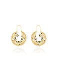 Enamel Kundan Gold Statement Hoop Earrings