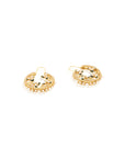 Enamel Kundan Gold Statement Hoop Earrings