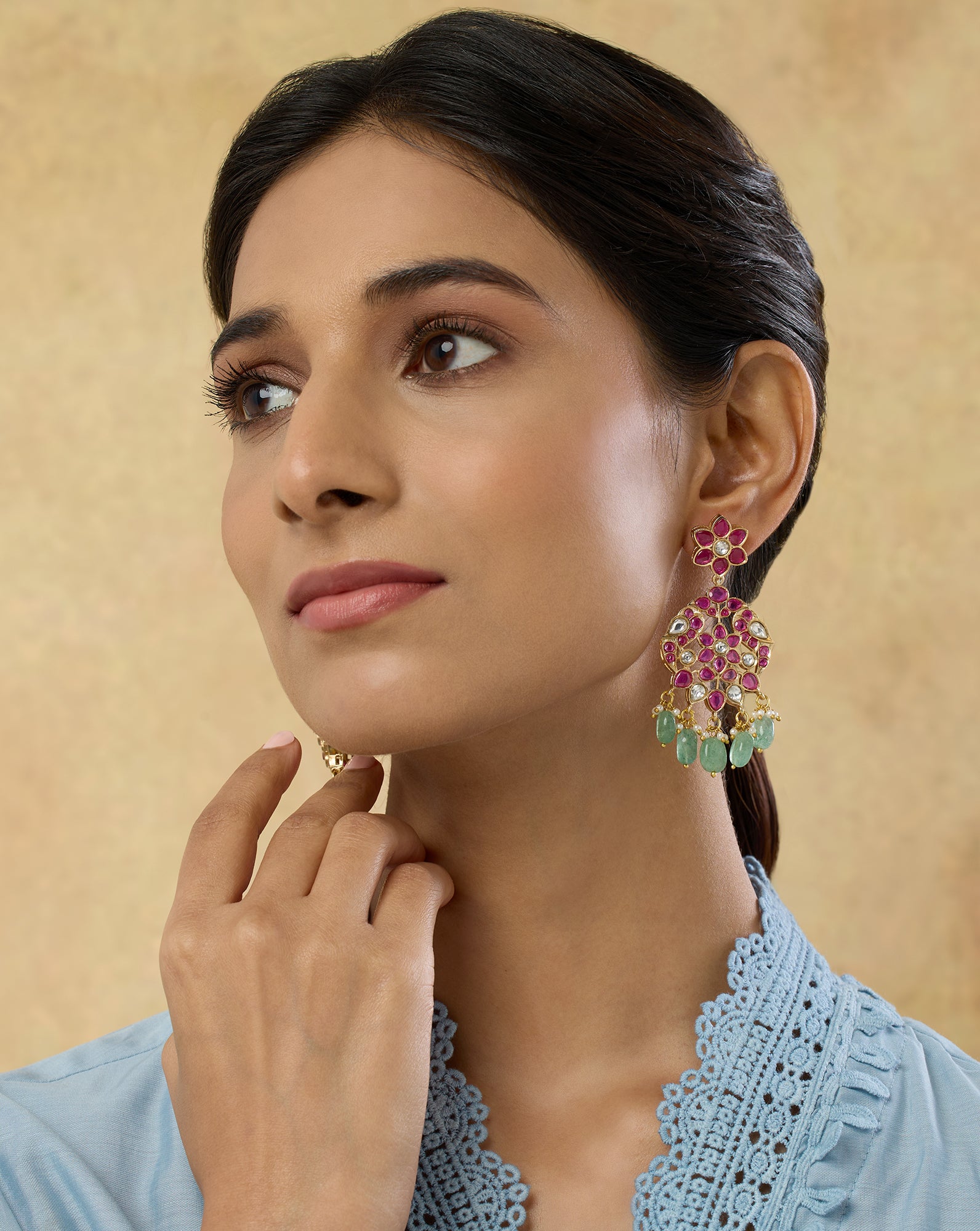 Zovika Kundan Danglers