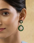 Liorna Green Kundan Danglers