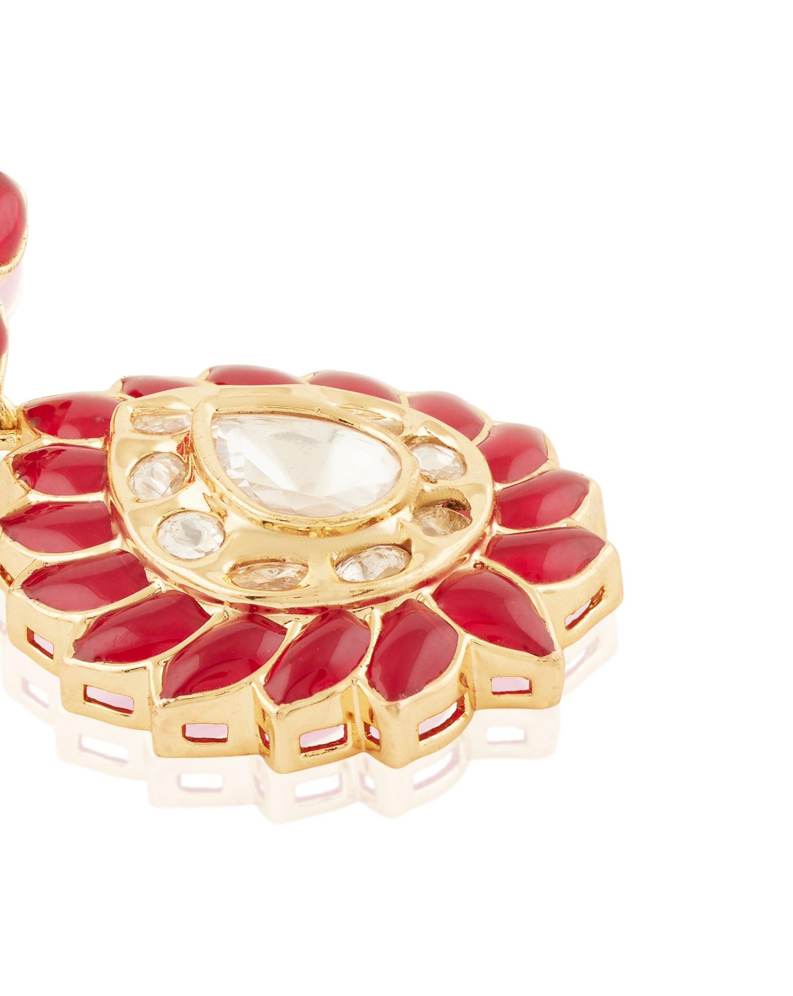 Liorna Pink Kundan Danglers