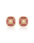Kiyara Pink Kundan Studs