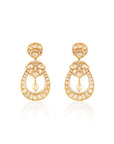 Pearl Drop Kundan Gold Dangler Earrings