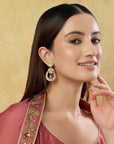Pearl Drop Kundan Gold Dangler Earrings