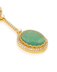 Mint Kundan Gold Dangler Earrings