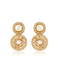 Kundan Gold Doorknocker Stud Earrings