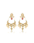 Pearl Drop Kundan Gold Chaandbali Earrings