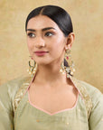 Pearl Drop Kundan Gold Chaandbali Earrings