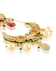 Pearl Drop Kundan Gold Chaandbali Earrings