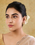 Kundan Polki Victorian Gold Stud Earrings