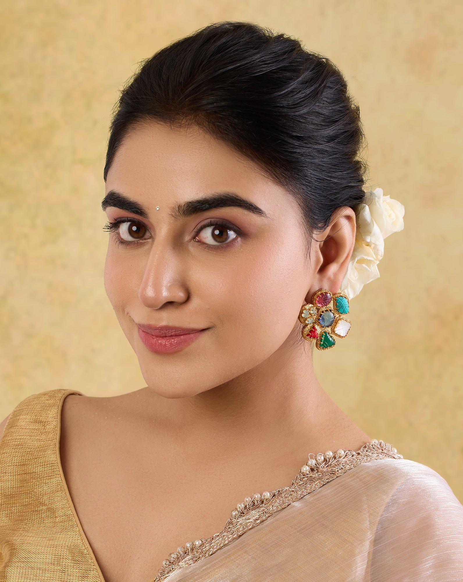 Aelira Kundan Polki Studs