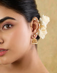 Kundan Polki Gold Jhumka Ear Cuffs
