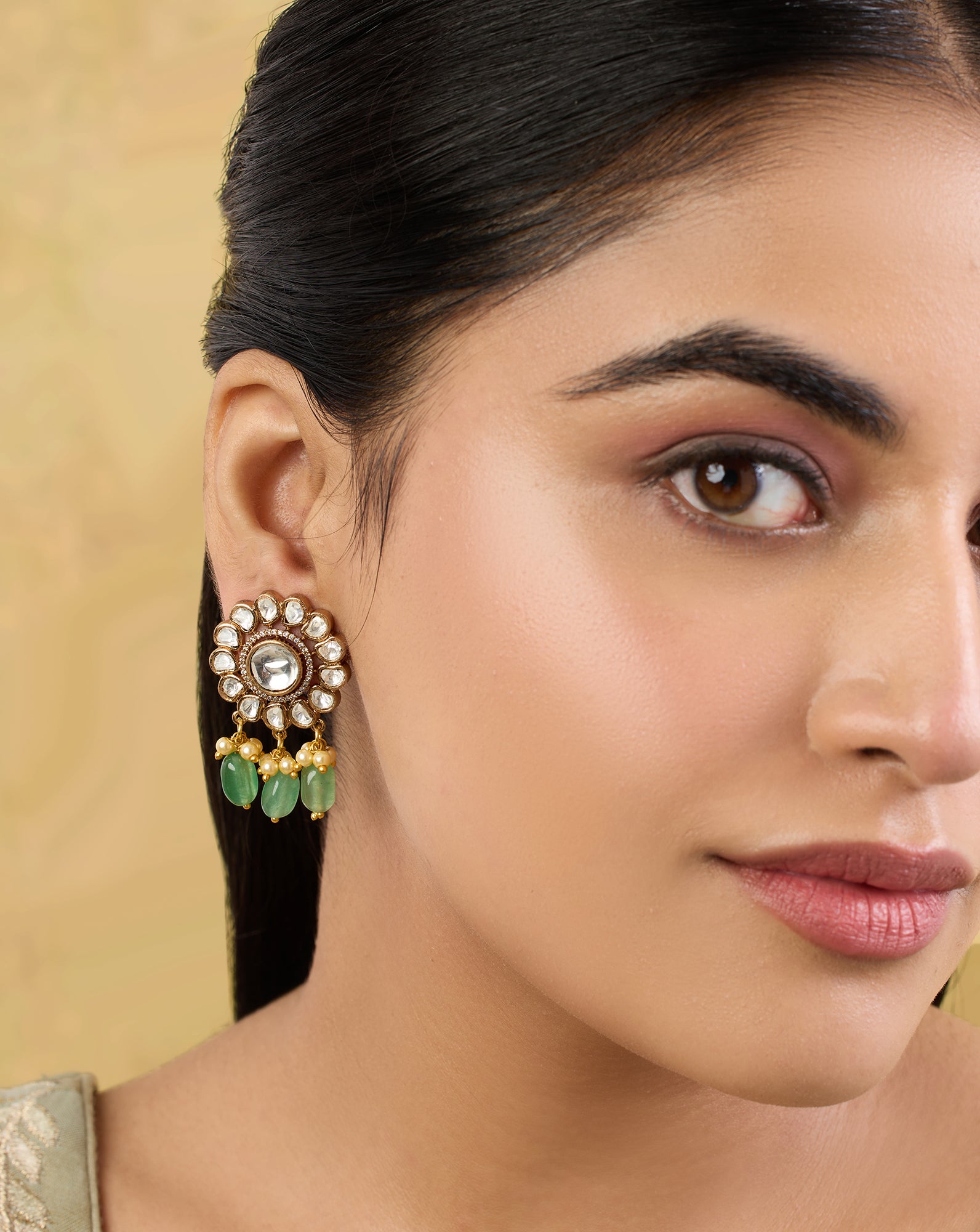 Tamarina Kundan Polki Studs
