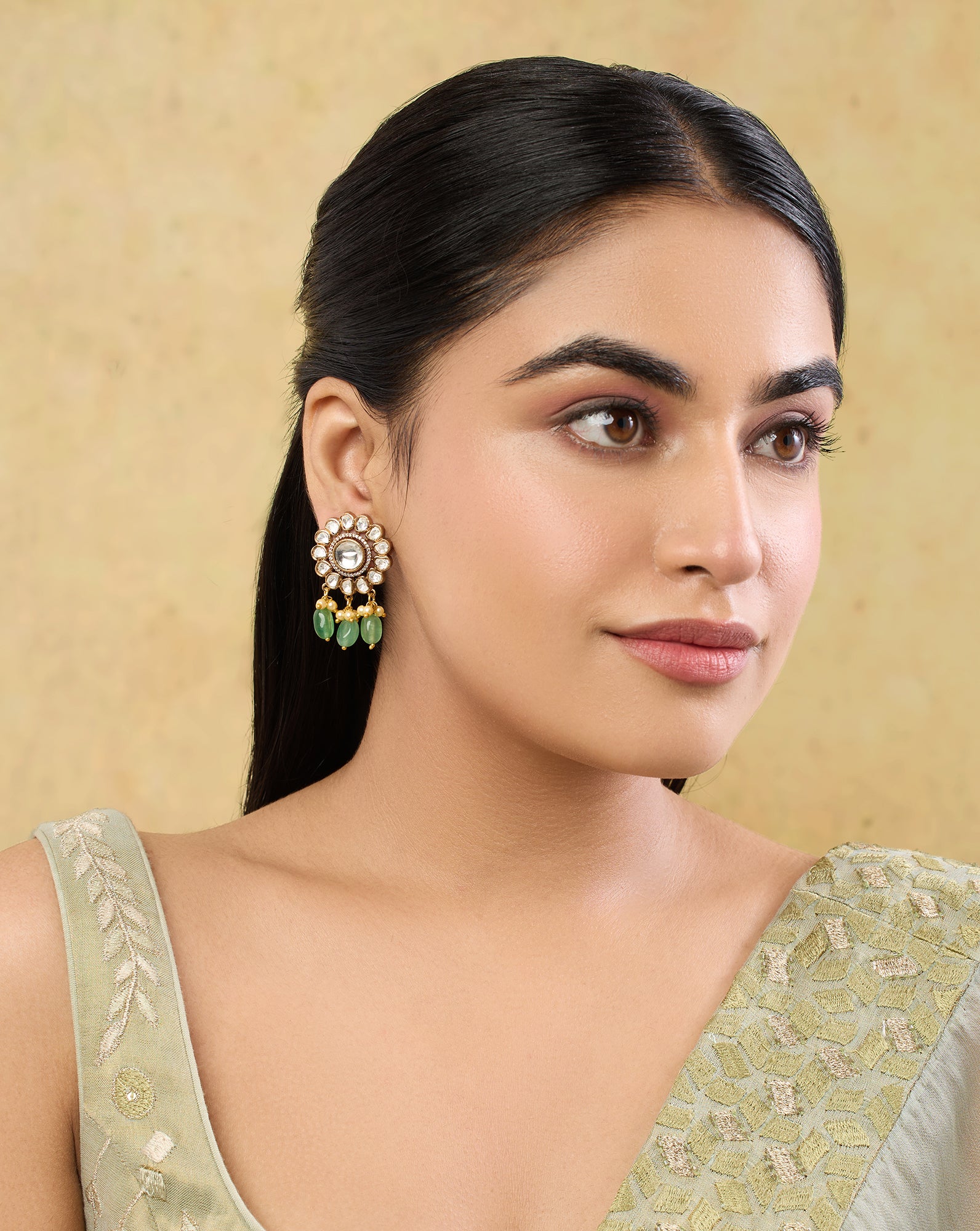Tamarina Kundan Polki Studs
