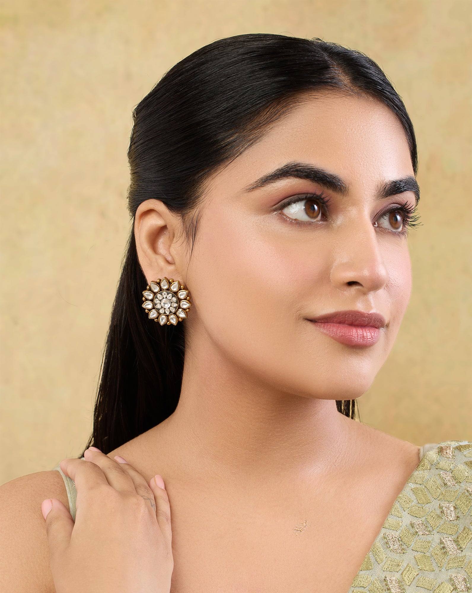 Jamira Kundan Polki Studs