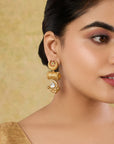 Kundan Polki Gold Ghoongroo Dangler Earrings